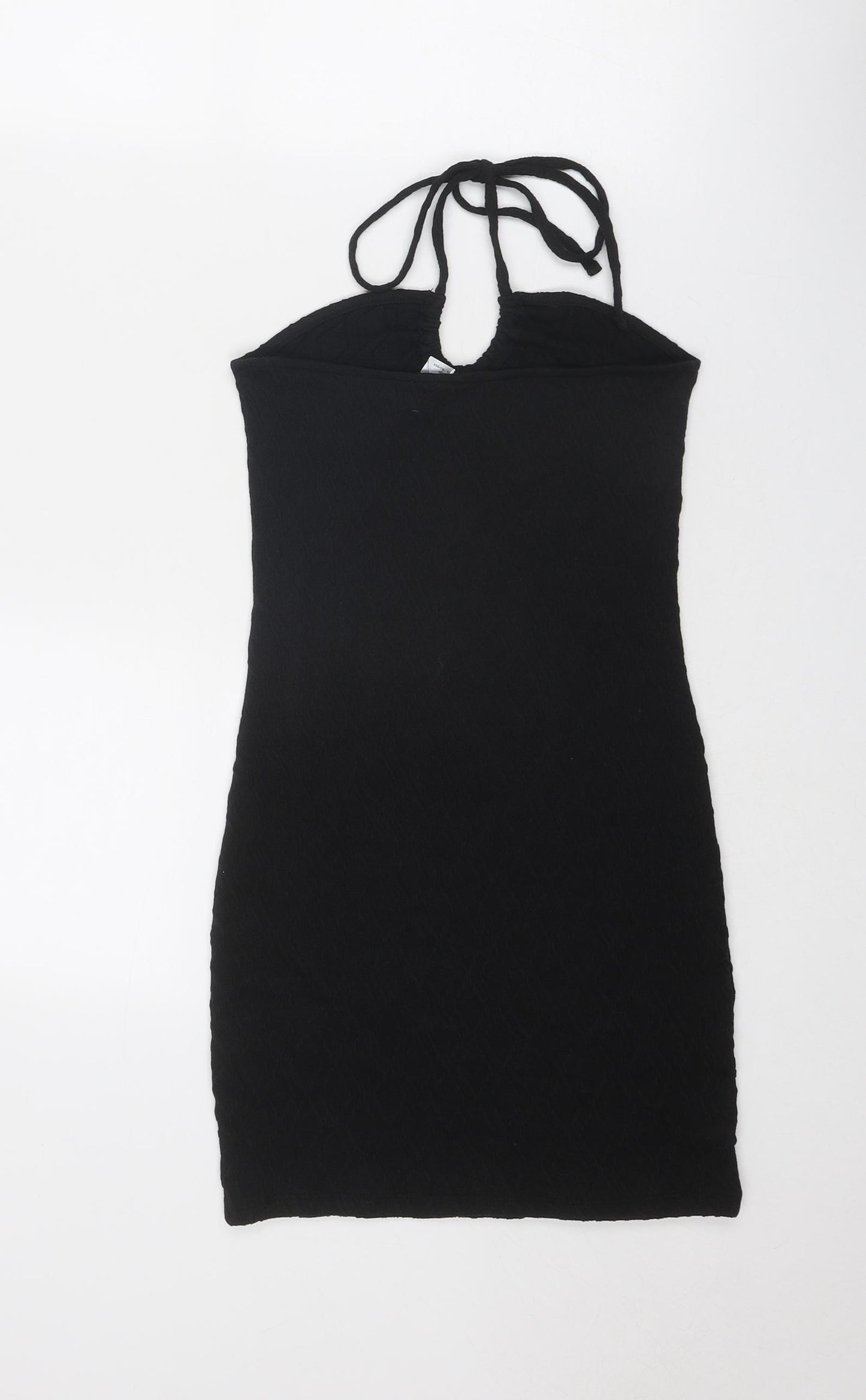 Divided by H&M Womens Black Polyester Mini Size S Halter Pullover