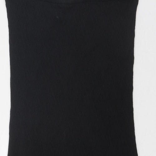 Divided by H&M Womens Black Polyester Mini Size S Halter Pullover