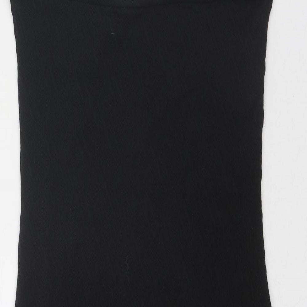 Divided by H&M Womens Black Polyester Mini Size S Halter Pullover