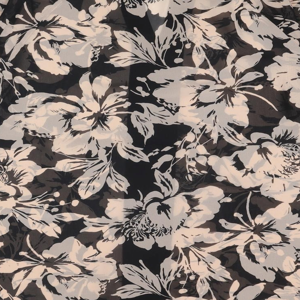 Damart Womens Pink Floral Polyester Basic Blouse Size 18 Round Neck