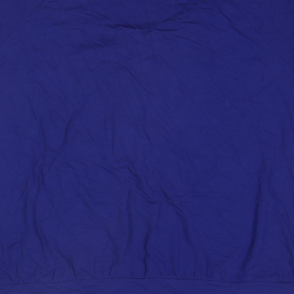 Marks and Spencer Womens Blue Viscose Basic T-Shirt Size 16 Round Neck