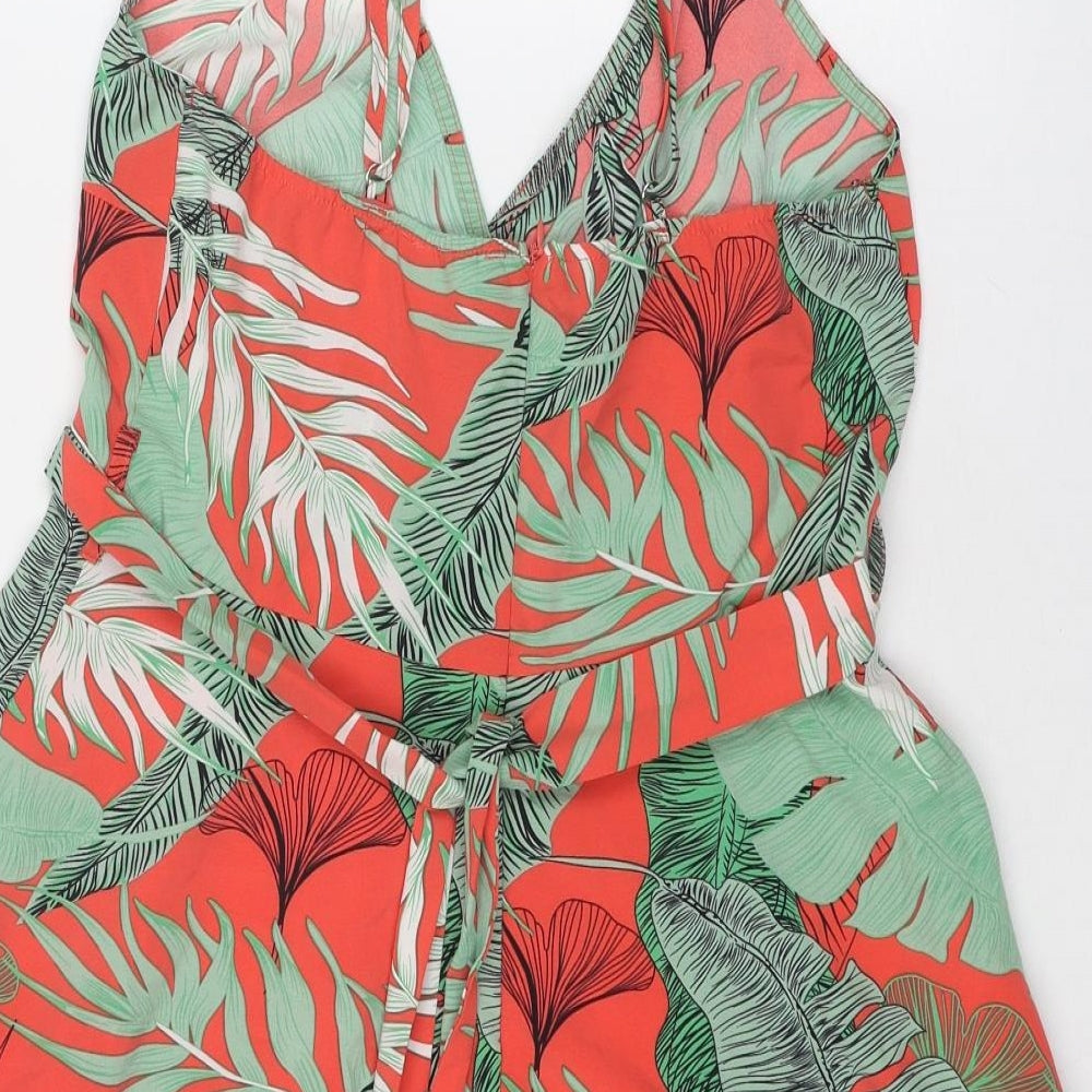 Quiz Womens Multicoloured Geometric Polyester Playsuit One-Piece Size 12 Zip