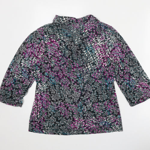 Per Una Womens Multicoloured Floral Cotton Basic Button-Up Size 18 Collared