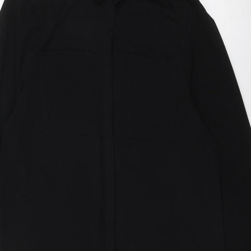 Dorothy Perkins Womens Black Polyester Shirt Dress Size 14 Collared Button