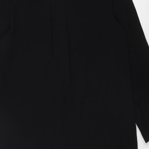 Dorothy Perkins Womens Black Polyester Shirt Dress Size 14 Collared Button