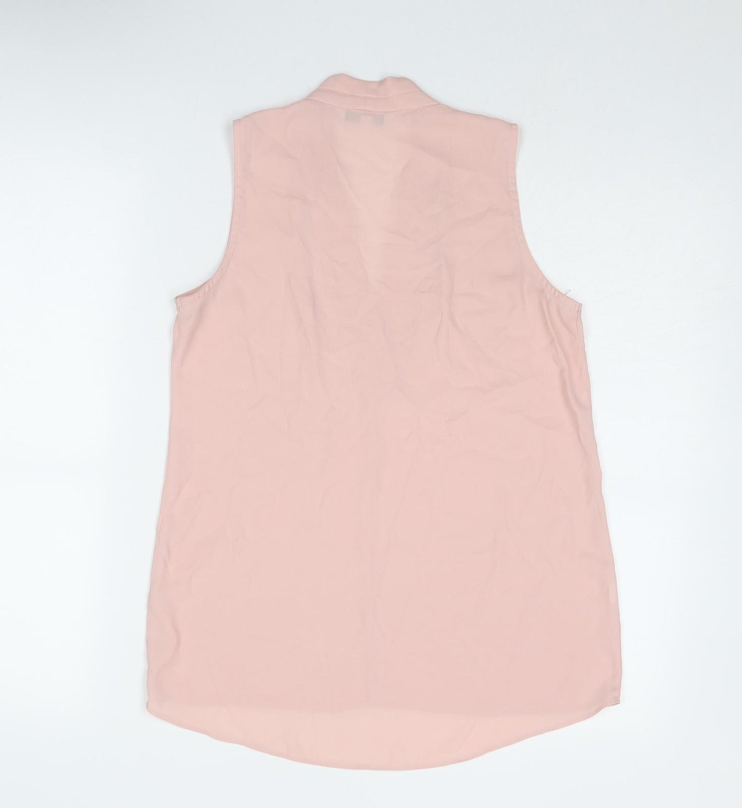 NEXT Womens Pink Polyester Basic Blouse Size 6 V-Neck