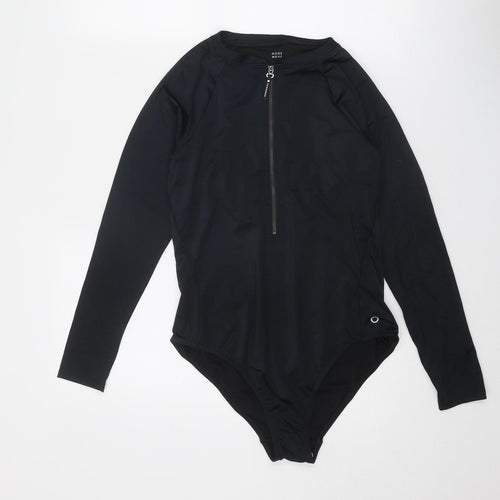 GOODMOVE Womens Black Polyester One Piece Size 14