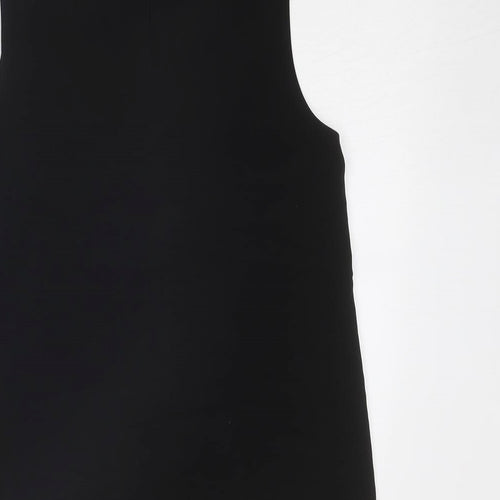 H&M Womens Black Polyester Basic Blouse Size 8 Mock Neck