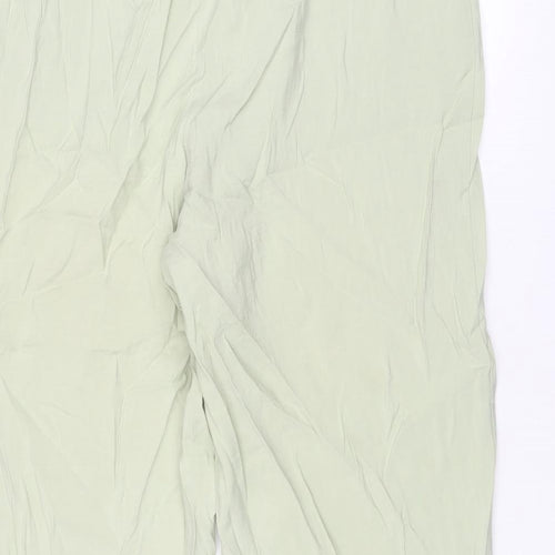 VILA Womens Green Viscose Carrot Trousers Size 16 Regular Zip