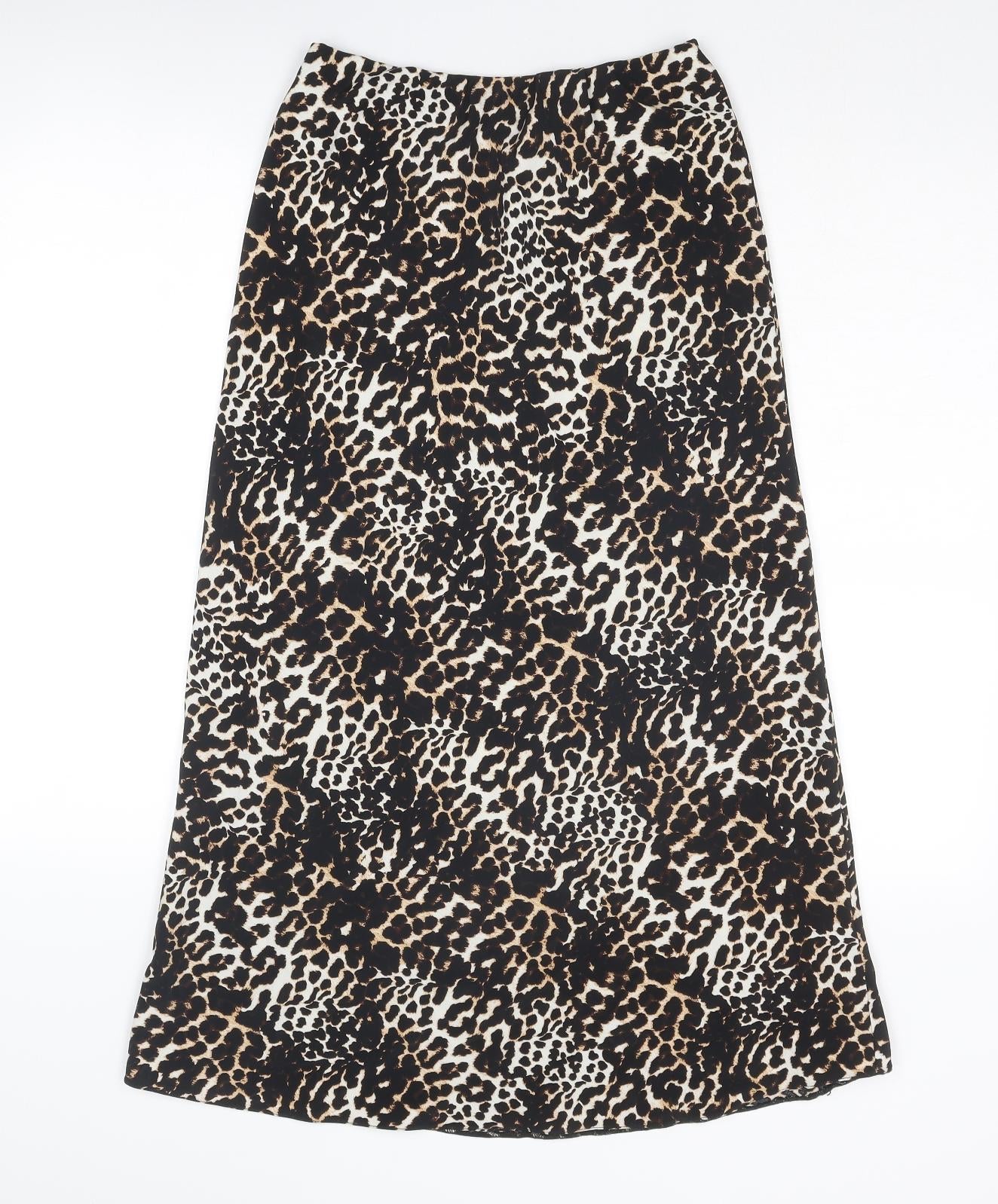 Very Womens Brown Animal Print Polyester A-Line Skirt Size 10 - Leopard Pattern