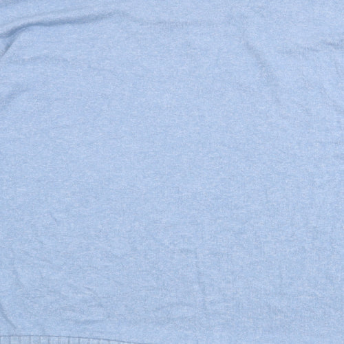 Marks and Spencer Womens Blue Round Neck Viscose Pullover Jumper Size 16