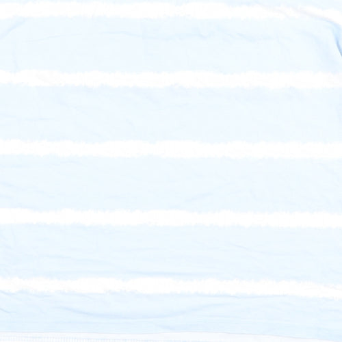New Look Womens Blue Striped 100% Cotton Basic T-Shirt Size XS Round Neck - Be Kind to Yourself
