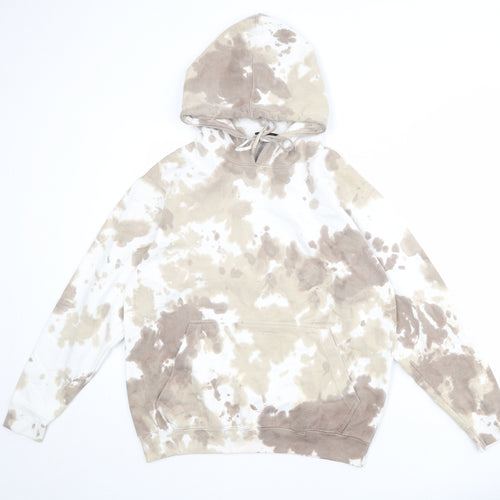 PRETTYLITTLETHING Womens Multicoloured Geometric Polyester Pullover Hoodie Size S Pullover - Tie Dye