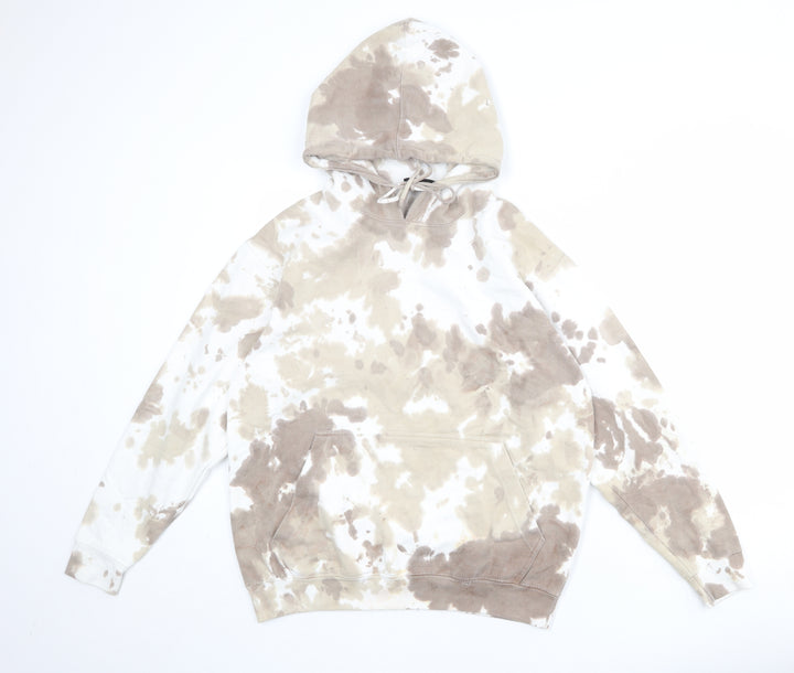 PRETTYLITTLETHING Womens Multicoloured Geometric Polyester Pullover Hoodie Size S Pullover - Tie Dye