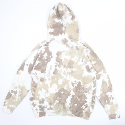 PRETTYLITTLETHING Womens Multicoloured Geometric Polyester Pullover Hoodie Size S Pullover - Tie Dye