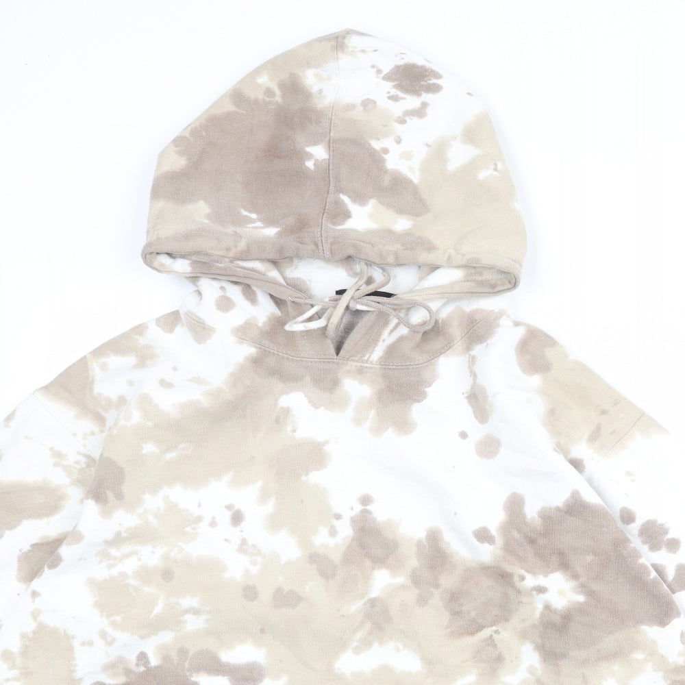 PRETTYLITTLETHING Womens Multicoloured Geometric Polyester Pullover Hoodie Size S Pullover - Tie Dye