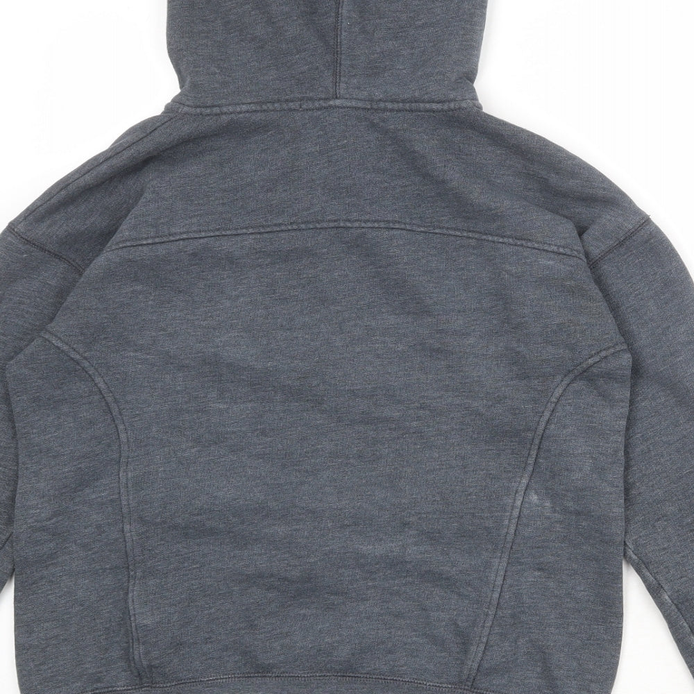 White Stuff Womens Grey Cotton Full Zip Hoodie Size M Zip