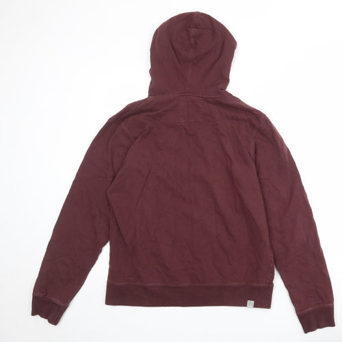 Bench Mens Red Cotton Pullover Hoodie Size L
