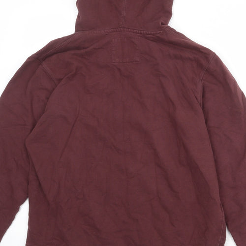 Bench Mens Red Cotton Pullover Hoodie Size L