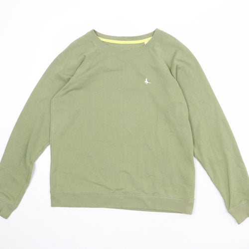 Jack Wills Womens Green Cotton Pullover Sweatshirt Size 12 Pullover