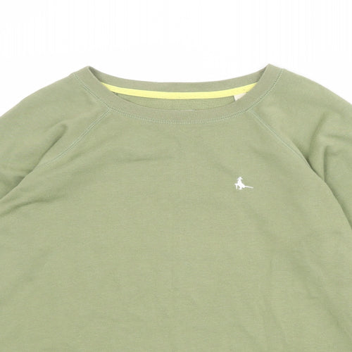 Jack Wills Womens Green Cotton Pullover Sweatshirt Size 12 Pullover