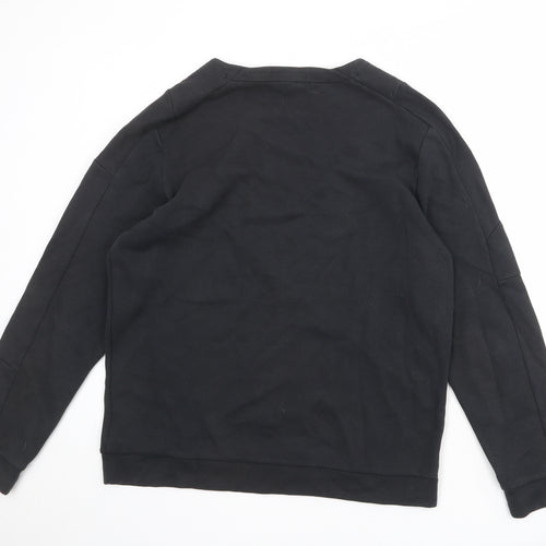 Reebok Mens Black Cotton Pullover Sweatshirt Size M - Classic