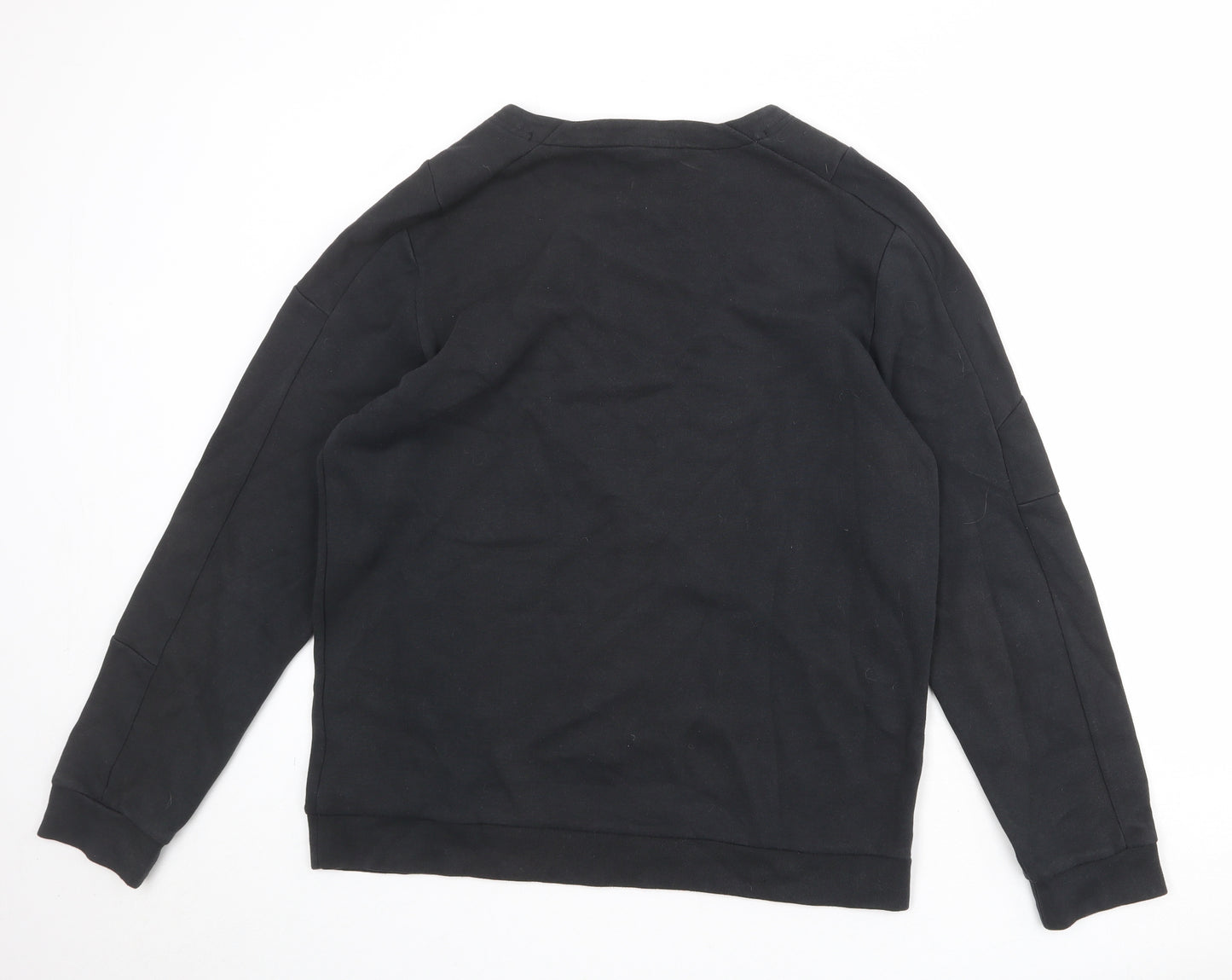 Reebok Mens Black Cotton Pullover Sweatshirt Size M - Classic