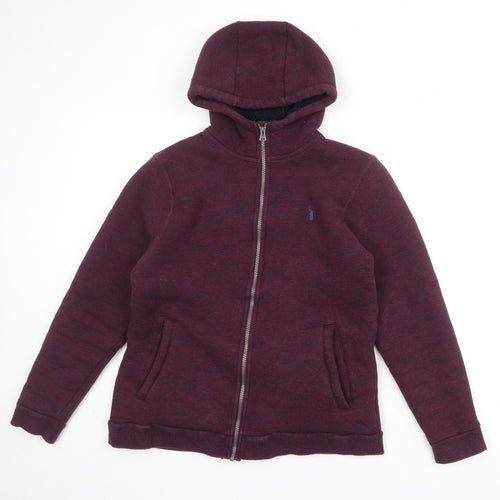 NEXT Boys Red Polyester Full Zip Hoodie Size 15 Years Zip