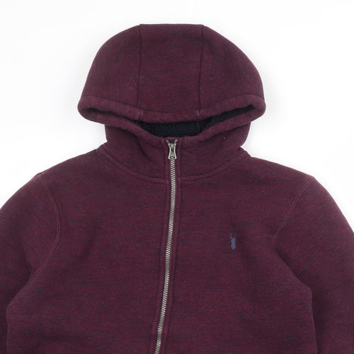 NEXT Boys Red Polyester Full Zip Hoodie Size 15 Years Zip