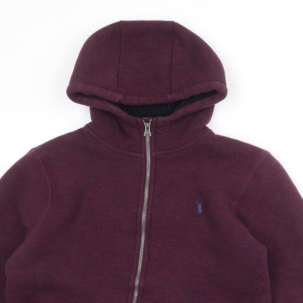 NEXT Boys Red Polyester Full Zip Hoodie Size 15 Years Zip