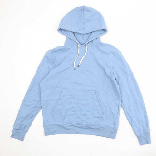 Marks and Spencer Womens Blue Cotton Pullover Hoodie Size M Pullover