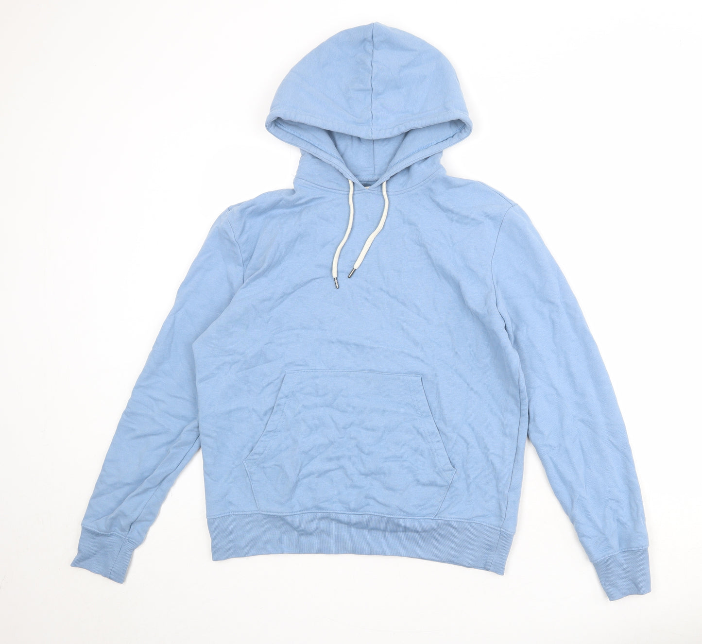 Marks and Spencer Womens Blue Cotton Pullover Hoodie Size M Pullover