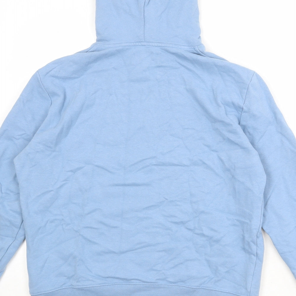 Marks and Spencer Womens Blue Cotton Pullover Hoodie Size M Pullover