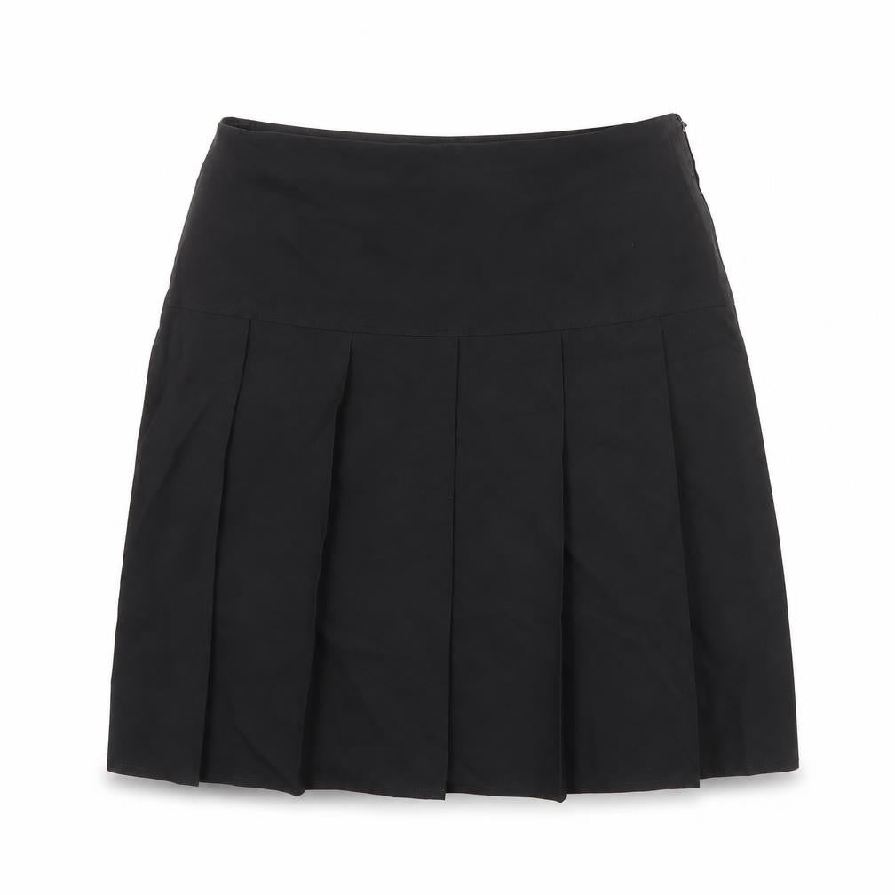 Marks and Spencer Womens Black Polyester Pleated Skirt Size 31 in Zip