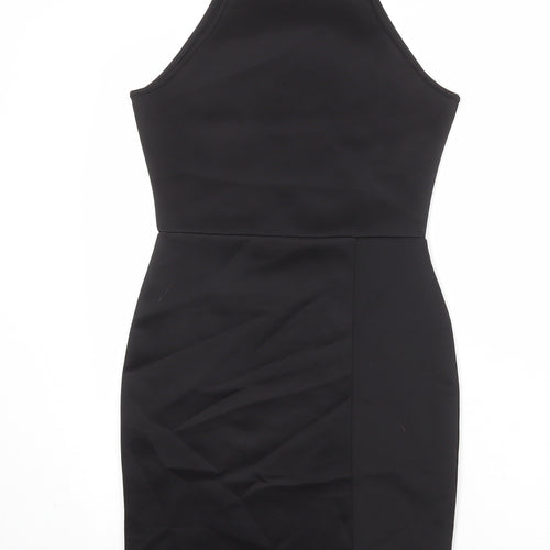 Missguided Womens Black Polyester Bodycon Size 8 Round Neck Pullover