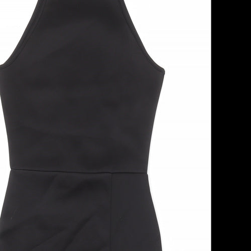 Missguided Womens Black Polyester Bodycon Size 8 Round Neck Pullover