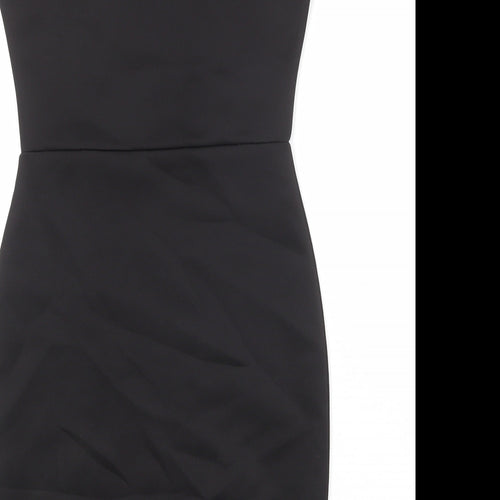 Missguided Womens Black Polyester Bodycon Size 8 Round Neck Pullover