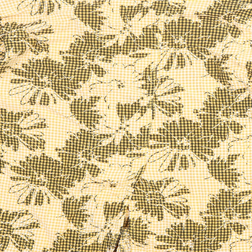 Cut Loose Womens Orange Floral Viscose Basic Blouse Size M Boat Neck