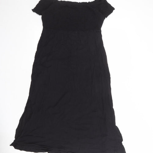 Roman Womens Black Viscose Trapeze & Swing Size M Off the Shoulder Pullover