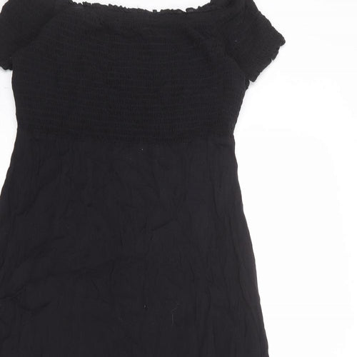 Roman Womens Black Viscose Trapeze & Swing Size M Off the Shoulder Pullover