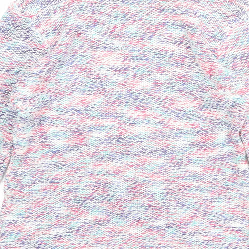 Marks and Spencer Womens Multicoloured Boat Neck Acrylic Pullover Jumper Size 8