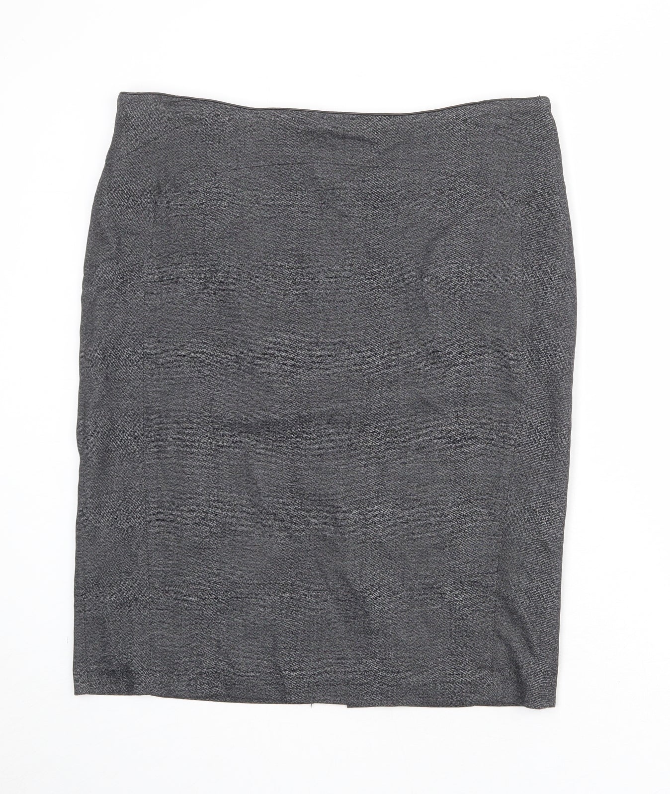 NEXT Womens Grey Polyester Straight & Pencil Skirt Size 14 Zip