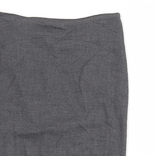 NEXT Womens Grey Polyester Straight & Pencil Skirt Size 14 Zip