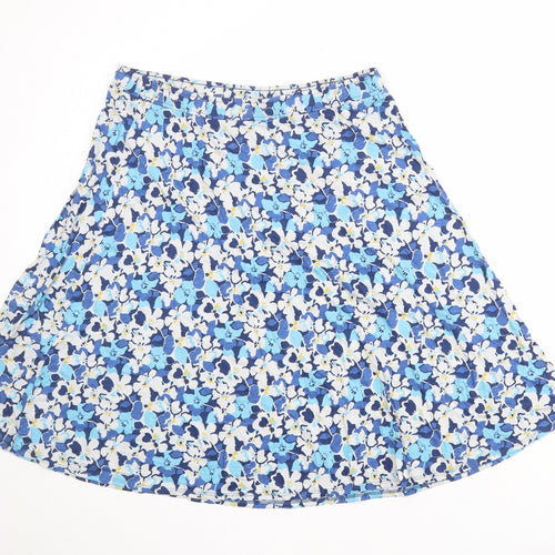 Seasalt Womens Multicoloured Floral Cotton Swing Skirt Size 16