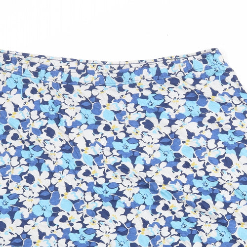 Seasalt Womens Multicoloured Floral Cotton Swing Skirt Size 16