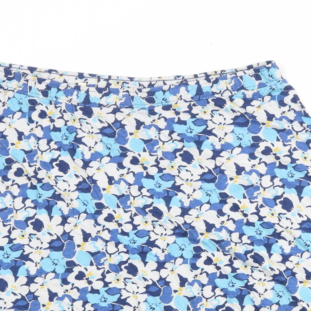 Seasalt Womens Multicoloured Floral Cotton Swing Skirt Size 16