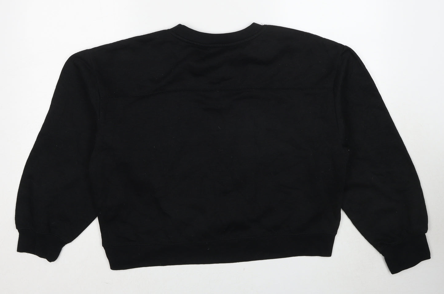Zara Womens Black Polyester Pullover Sweatshirt Size L Pullover