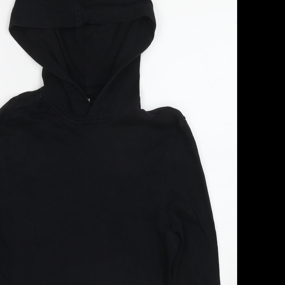 H&M Womens Black Cotton Pullover Hoodie Size S Pullover