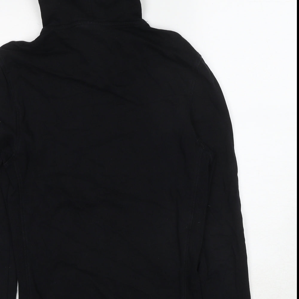 H&M Womens Black Cotton Pullover Hoodie Size S Pullover