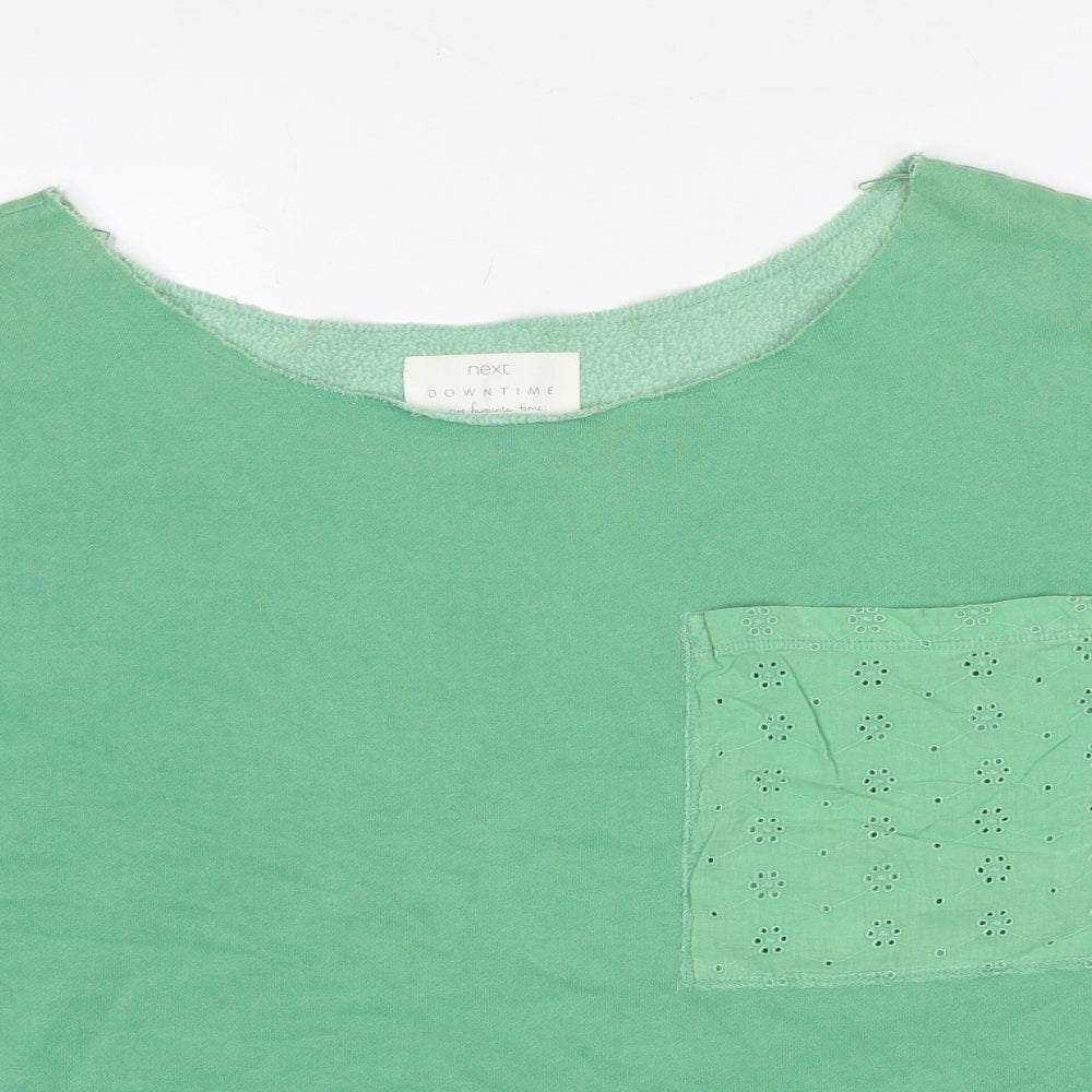 NEXT Womens Green Cotton Pullover Sweatshirt Size L Pullover
